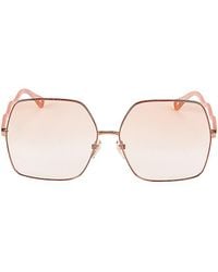 Chloé 64mm Square Sunglasses - Pink
