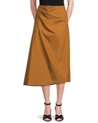 A.L.C. - A. L.C. Tessa A-Line Cotton Midi-Skirt - Lyst
