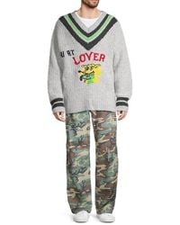 ERL - Hurt Lover Wool-Blend V-Neck Sweater - Lyst