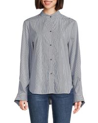 Twp - Striped Long Sleeve Shirt - Lyst