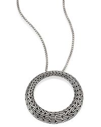 John Hardy - Classic Chain Sterling Silver Graduated Pendant Necklace - Lyst