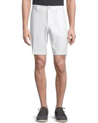 J.Lindeberg Alex Flat-front Shorts - White