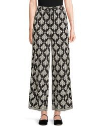 Max Studio - Wide-Leg Printed Pants - Lyst