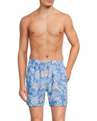Vintage Summer - Tropical Print Swim Shorts - Lyst