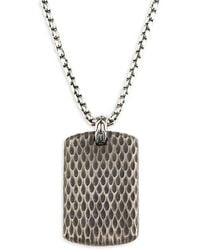 John Hardy - Legends Naga Dog Tag Pendant Necklace - Lyst