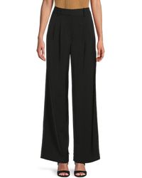 French Connection - Hallie Pleated Wide Leg Pants - Lyst