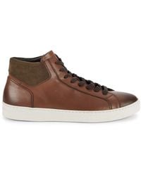 Bruno Magli Dimento Leather & Suede Mid-top Sneakers - Brown