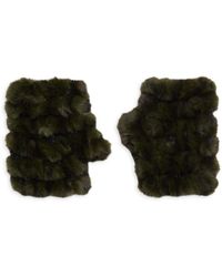jocelyn rabbit fur fingerless gloves