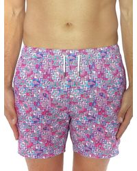 Bertigo Graphic Print Swim Shorts - Pink