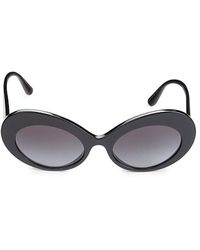 Dolce & Gabbana 55mm Cat Eye Sunglasses - Black