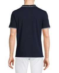 Mens T-shirts Ben Sherman T-shirts Ben Sherman Jacquard Check Polo Shirt Dark Navy in Black for Men Save 36% 
