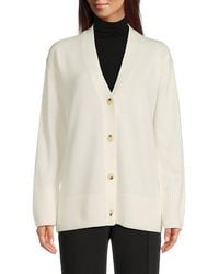 Vince - Drop Shoulder Wool-cotton Cardigan - Lyst