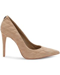 Karl Lagerfeld Cailey Quilted Suede Stiletto Pumps - Brown