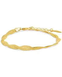Sterling Forever - Oakley 14k Goldplated Braided Snake Chain Bracelet - Lyst