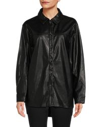 Laundry by Shelli Segal - Faux Leather Shirt Jacket - Lyst