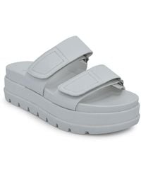 J/Slides Barbee Leather Sandals - White