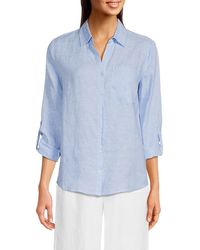 Saks Fifth Avenue - 100% Linen Patch Pocket Shirt - Lyst