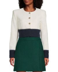 Karl Lagerfeld - Colorblock Knit Tweed Jacket - Lyst