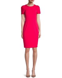 Calvin Klein Short-sleeve Sheath Dress - Pink