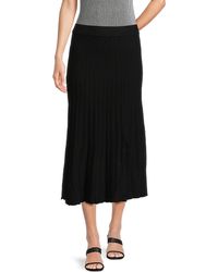 Saks Fifth Avenue - Pleated Midi A-Line Skirt - Lyst