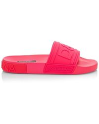 Dolce & Gabbana Rubber Pool Slides - Pink