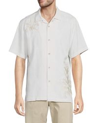 Tommy Bahama - El Dorado Floral Embroidered Silk Camp Shirt - Lyst