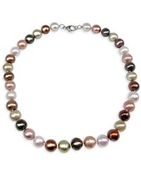 Effy - Sterling & 10Mm-11Mm Freshwater Pearl Beaded Necklace - Lyst