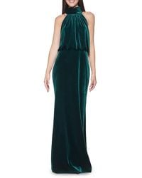 Eliza J - Mock Turtleneck Velvet Blouson Gown - Lyst