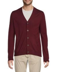 Saks Fifth Avenue - Merino V-Neck Wool-Blend Cardigan - Lyst