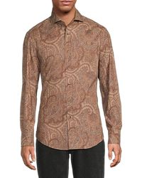Brunello Cucinelli - Paisley Cotton Button-Front Shirt - Lyst