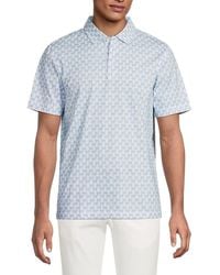 Bugatchi - Tree Print Stretch Cotton Polo Shirt - Lyst