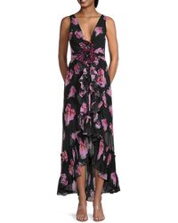 Emanuel Ungaro - Kassiani Ruffled Floral Chiffon Dress - Lyst
