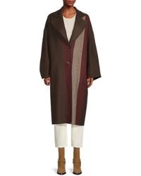 Bally - Wool-Blend Colorblock Longline Coat - Lyst