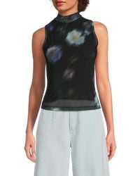 Rag & Bone - Aliyah Floral Mock Turtleneck Top - Lyst