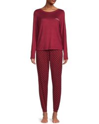 Calvin Klein 2-piece Logo Pajama Set - Red