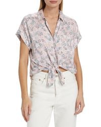 Splendid - Kathryn Floral Short-Sleeve Shirt - Lyst