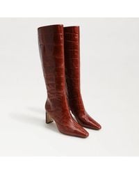 Sam Edelman - Sylvia Knee High Boot New Cognac Croco Leather - Lyst