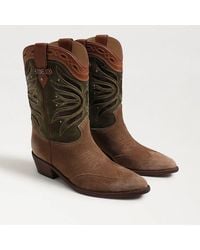 Sam Edelman - Rylin Western Boot Light Terra Suede - Lyst