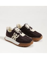 Sam Edelman - Langley Lace Up Sneaker Café Noir Nylon/Suede - Lyst