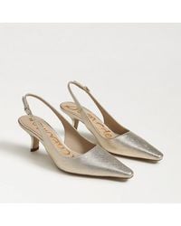 Sam Edelman - Bianka Slingback Pump Leaf Faux Leather - Lyst