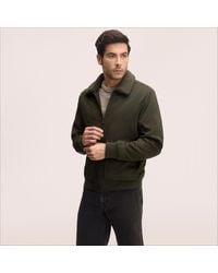 Sam Edelman - Sherpa Collar Suede Bomber - Lyst