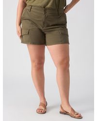 Sanctuary - Rebel Standard Rise Short Hiker Green Inclusive Collection - Lyst