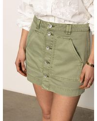 Sanctuary - All Buttoned Up Skirt Sage - Lyst