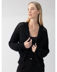 Sanctuary - Stepping Out Bomber Sweater Jacket Black - Lyst