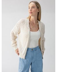 Sanctuary - Stepping Out Bomber Sweater Jacket Eco Natural - Lyst