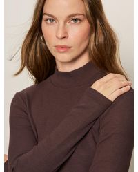 Sanctuary - Long Sleeve Mock Essential Top Semi Sweet - Lyst