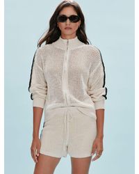 Sanctuary - Open Stitch Track Jacket Collagen/black - Lyst