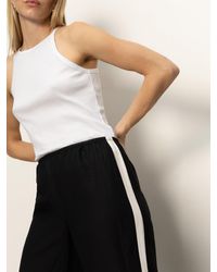 Sanctuary - Casual Semi-high Rise Track Pant Black Chalk Stripe - Lyst