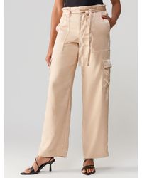 Sanctuary - All Tied Up High Rise Cargo Pant Moonlight Beige - Lyst
