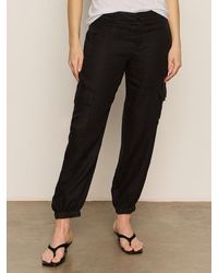 Sanctuary - Take Over Linen Jogger Standard Rise Pant Black - Lyst